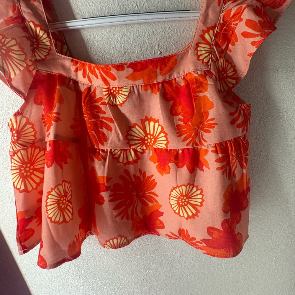 Floral Orange Women's Top